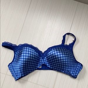 Blue Plaid Bra